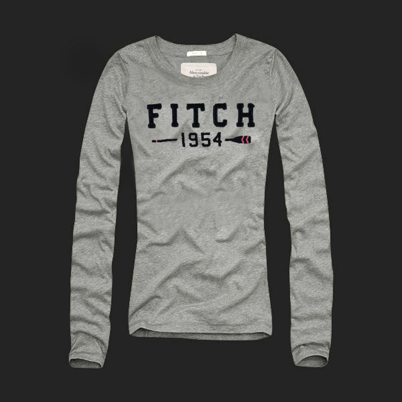Abercrombie Fitch Mujeres De Cuello Redondo Largo Remera AF8125